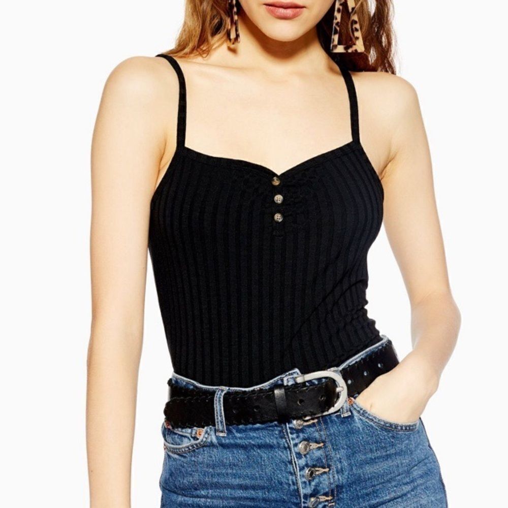 TOPSHOP Black Cropped Top! - Picture 1 of 6